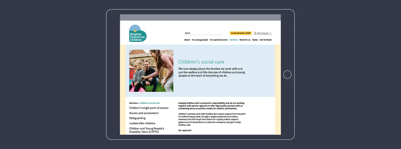 Brighter Futures website design