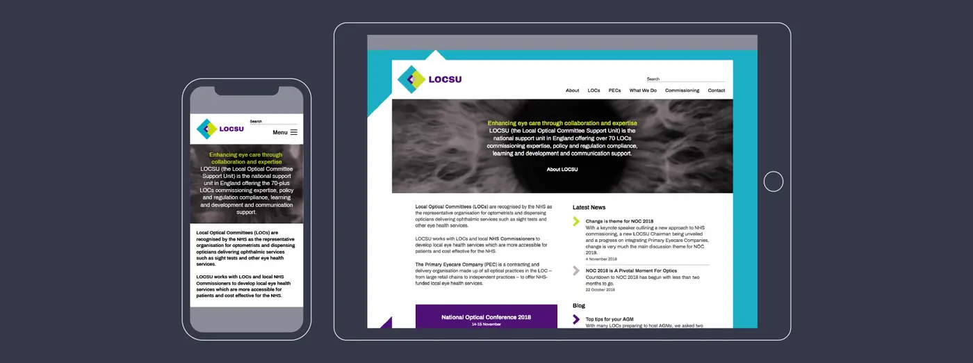 LOCSU website design