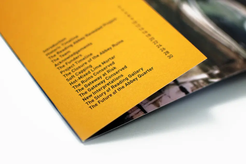 Reading Abbey Revealed Brochure Fold-over Cover