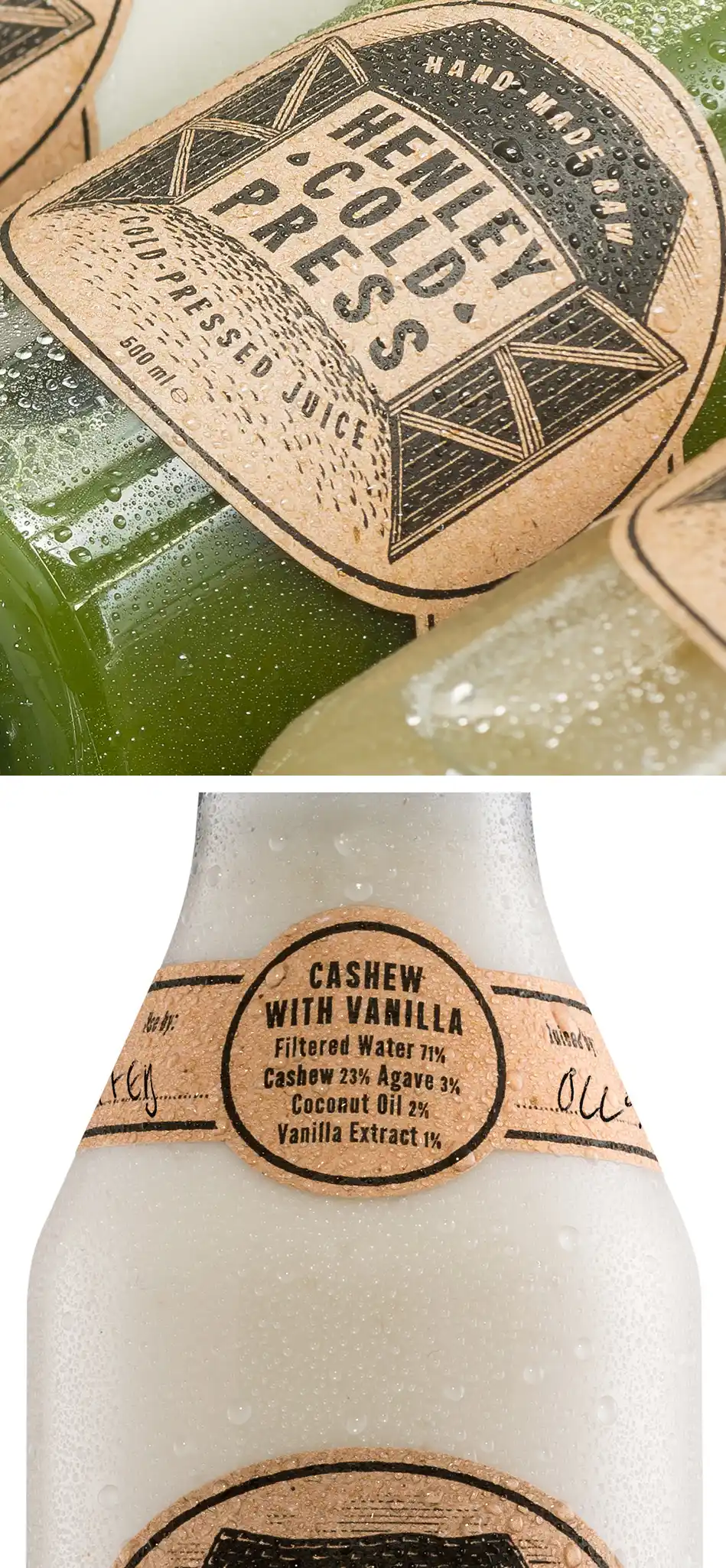 Henley Cold Press Greens & Vanilla Bottles