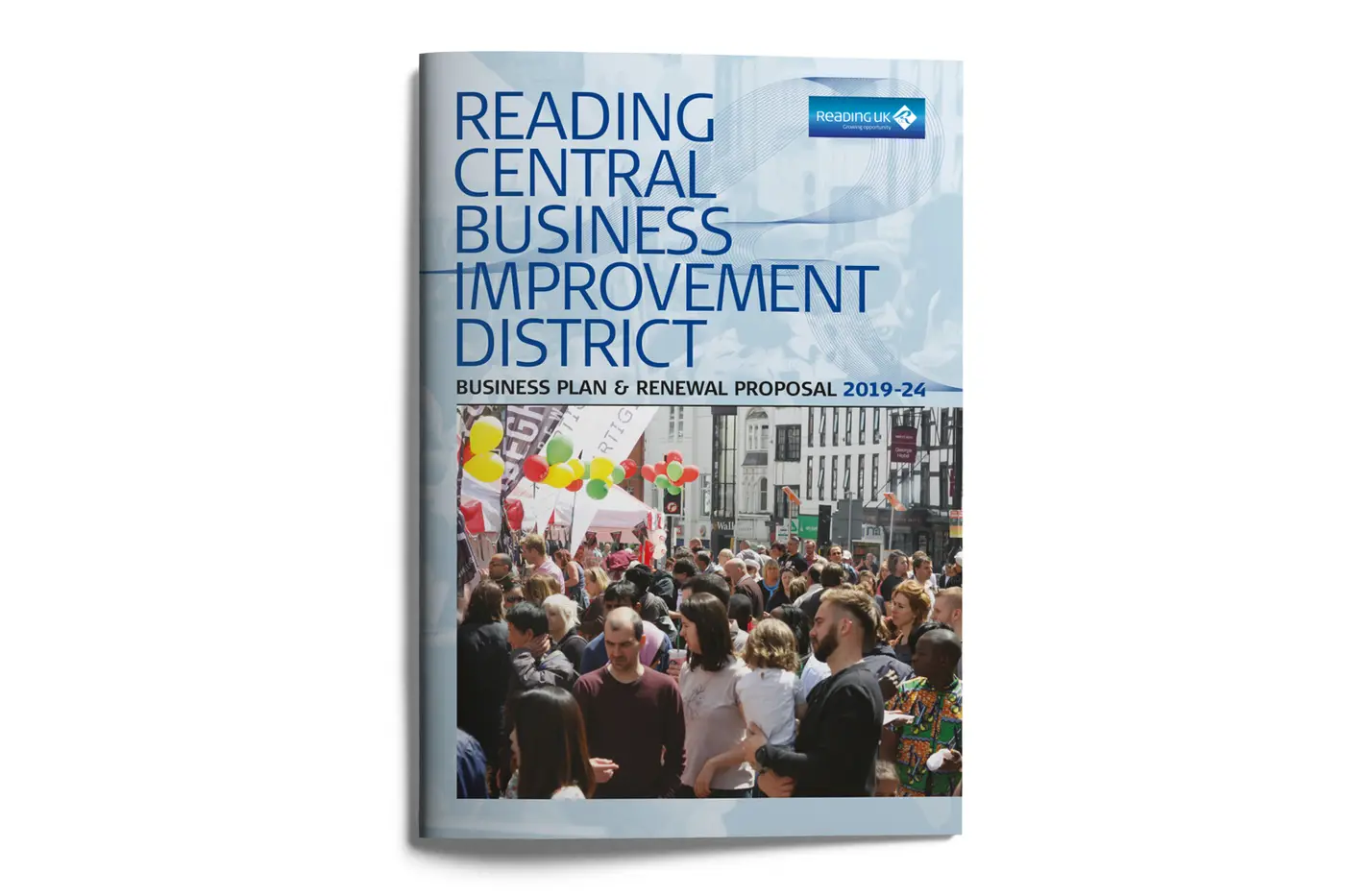Reading UK BID brochure design