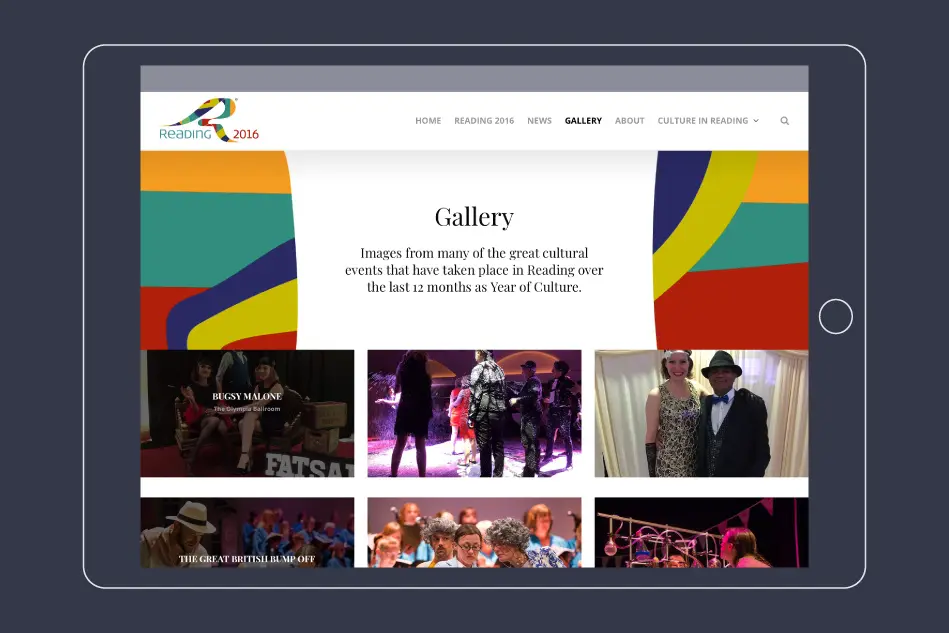 Reading Year of Culture Website Gallery
