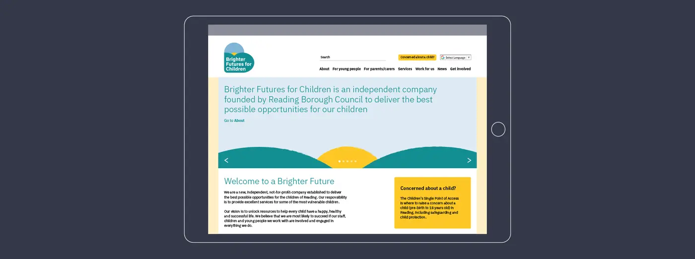 Brighter Futures website design