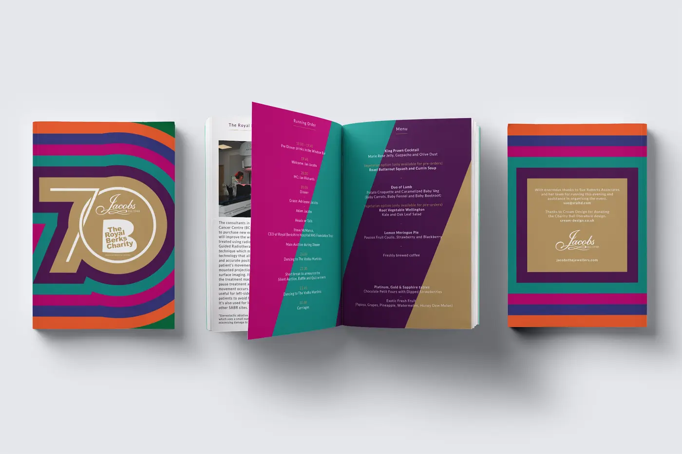Jacobs 70th Anniversary Charity Ball Programme