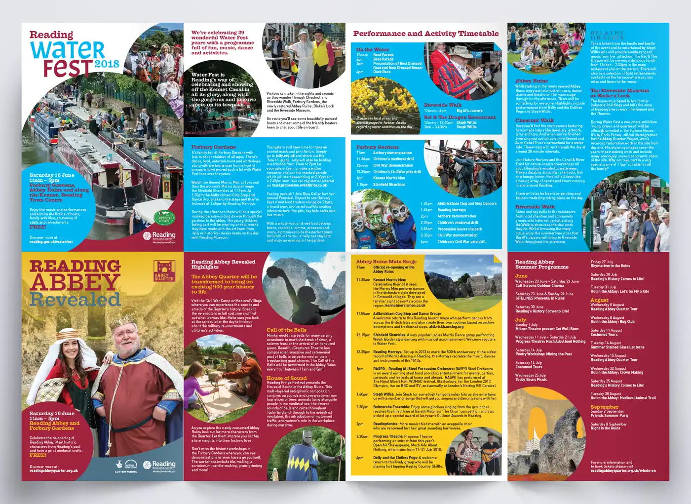 Reading Abbey Revealed and Water Fest Souvenir Map and Programme