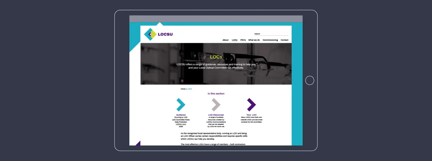 LOCSU website design