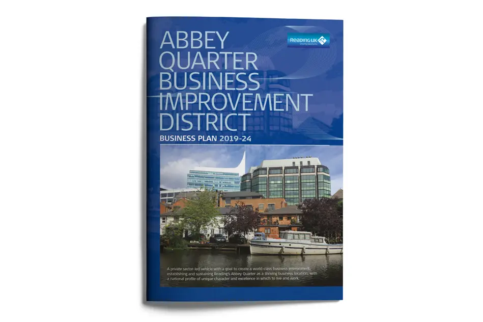 Reading UK BID brochure design