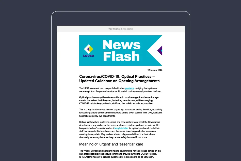 LOCSU Mailchimp newsletter design