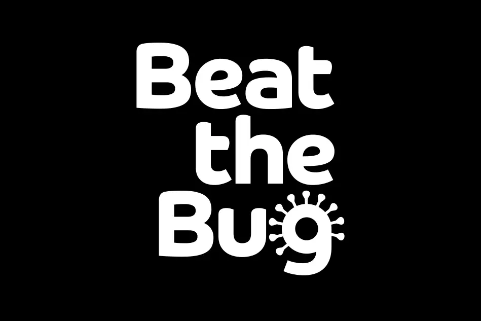 Beat the Bug small black and white logo design