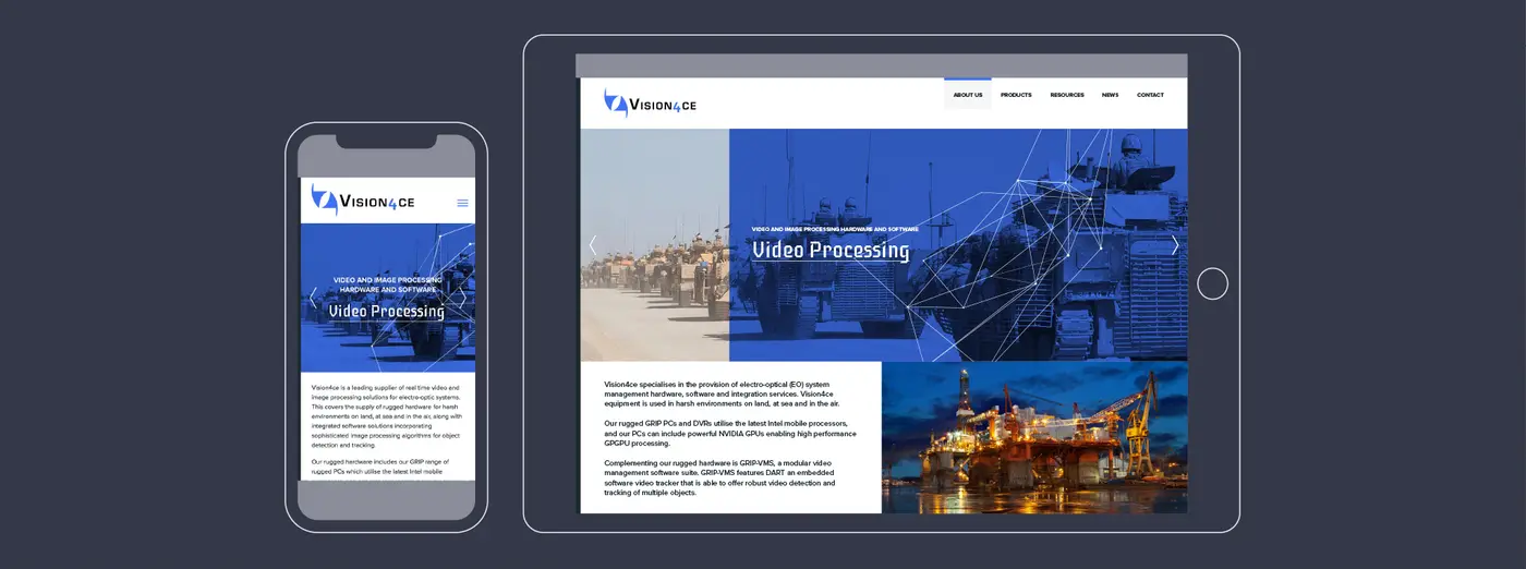 Vision4ce Website Design